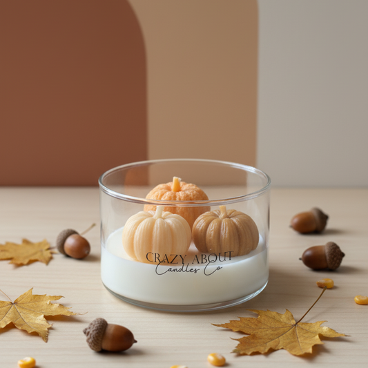 Candela Raccolto di Zucca | Barattolo Artigianale in Cera di Soia Autunnale