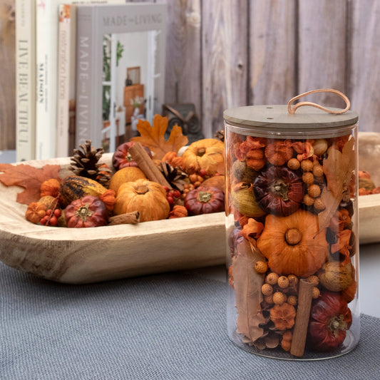 Barattolo di pot-pourri alle spezie di zucca