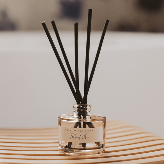 Diffuseur à bâtonnets en pot en verre teinté Island Air