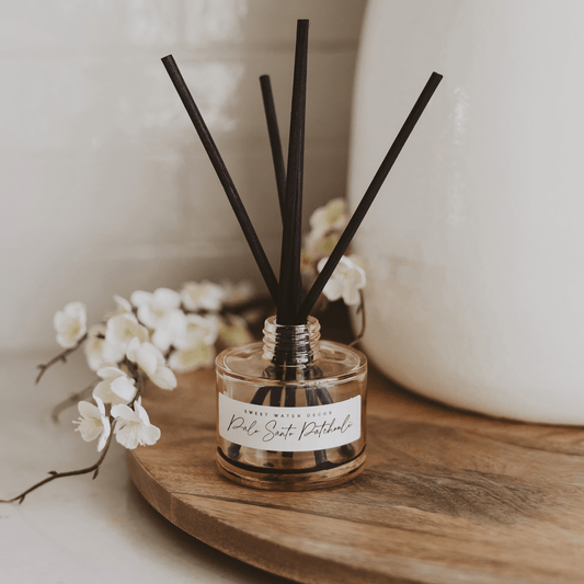 Palo Santo Patchouli Tinted Glass Jar Reed Diffuser