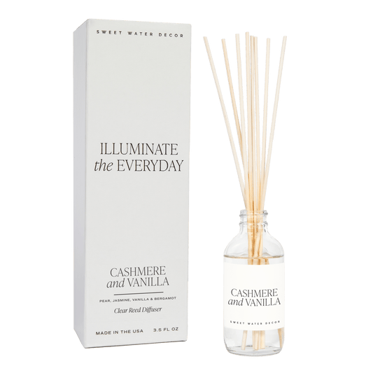 Diffusore a bastoncini trasparente Cashmere e Vaniglia