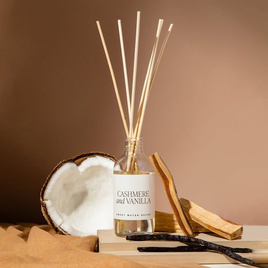 Diffusore a bastoncini trasparente Cashmere e Vaniglia