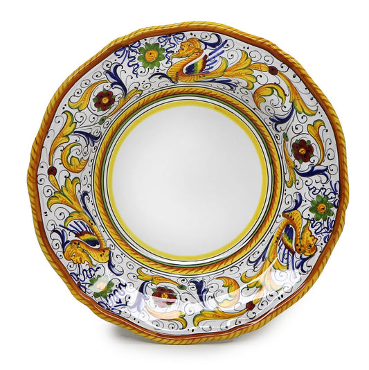 RAFFAELLESCO: Rim Pasta Soup plate (White Center)