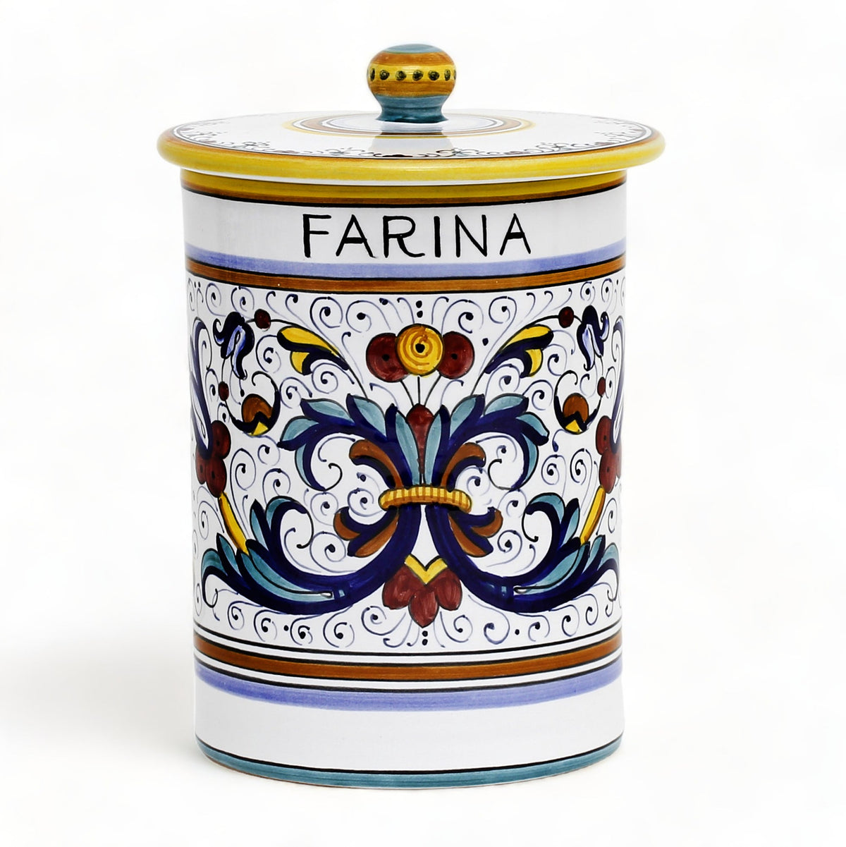 RICCO DERUTA DELUXE: Barattolo con coperchio in ceramica - 'FARINA'