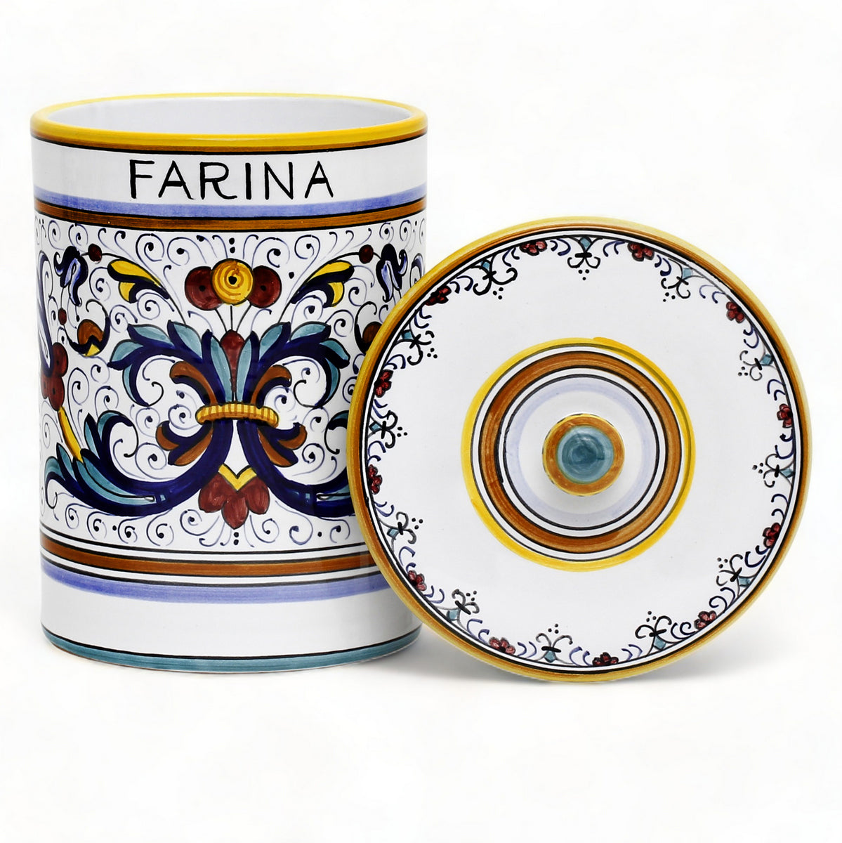 RICCO DERUTA DELUXE: Barattolo con coperchio in ceramica - 'FARINA'