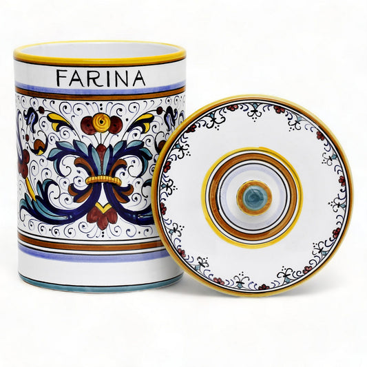 RICCO DERUTA DELUXE: Barattolo con coperchio in ceramica - 'FARINA'