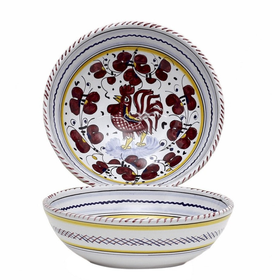 COQ ROUGE D'ORVIETO : Assiette creuse pour pâtes/soupe