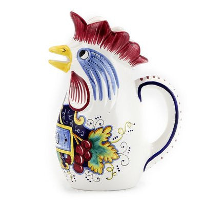 IN VINO VERITAS: Brocca da vino tradizionale italiana "Gallo della Fortuna" (Grande = 1,5 Litri 50 Oz)