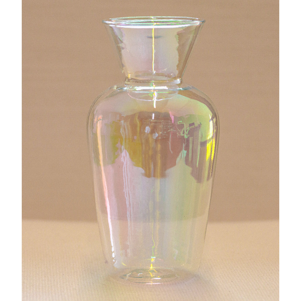 Rainbow Prism Glass Vases – Pair