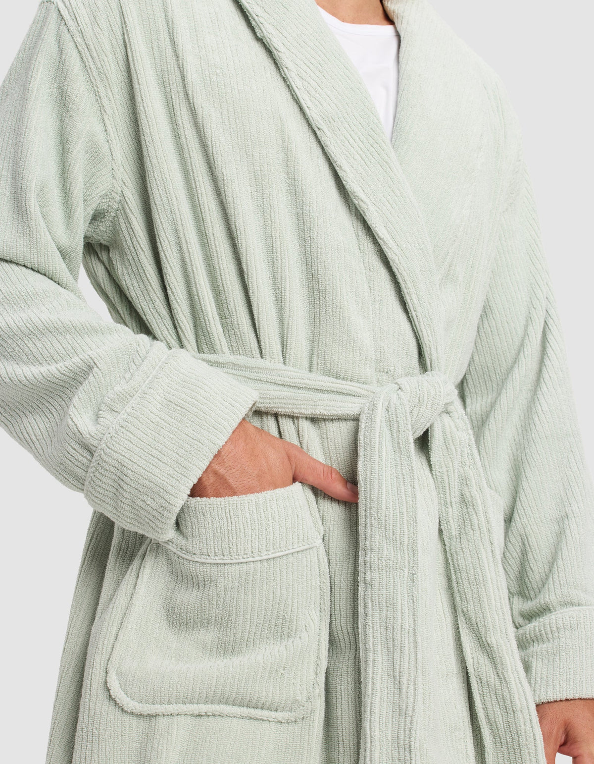 Ribbed Terry Bath Robe