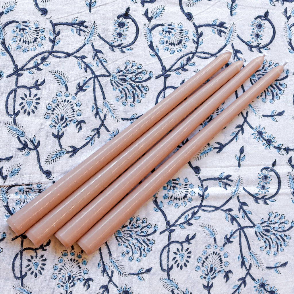 Rose Glow Extra Tall Taper Candles – 24 Candles