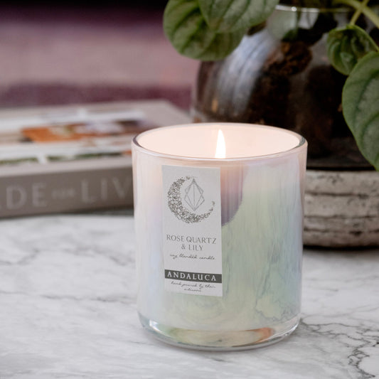 Rose Quartz & Lily 12 oz Soy Blend Candle