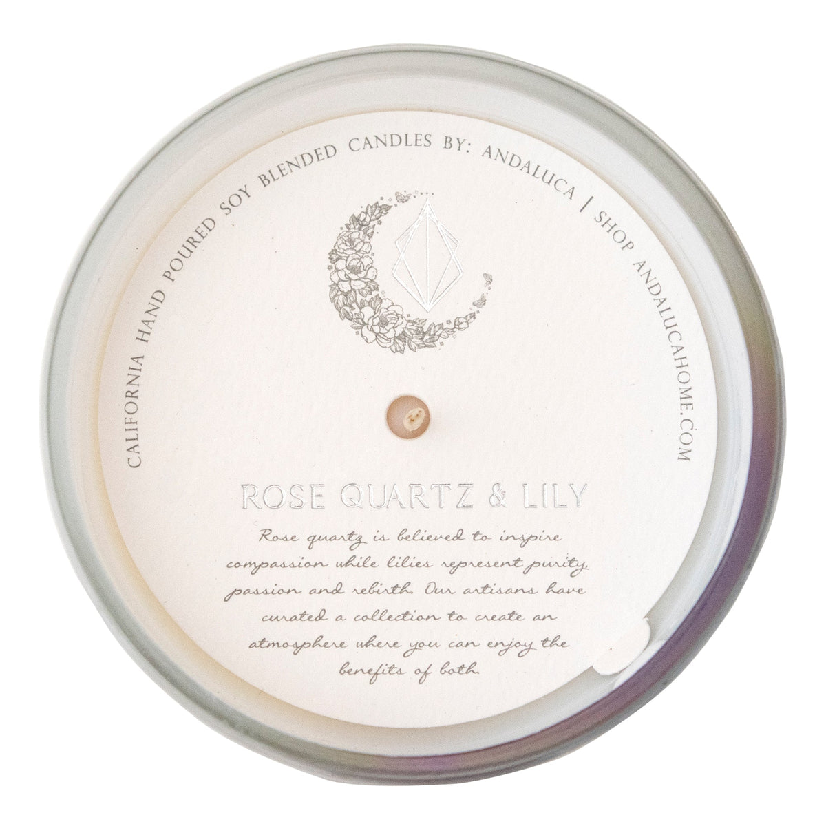 Rose Quartz & Lily 12 oz Soy Blend Candle