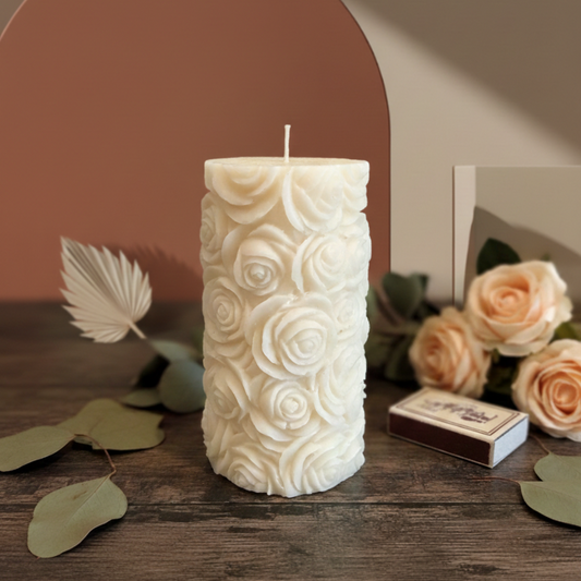 Candela a colonna botanica alla rosa