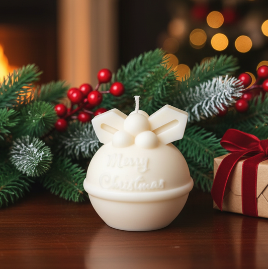 Bougie de Noël cloche ronde | Décoration de fête