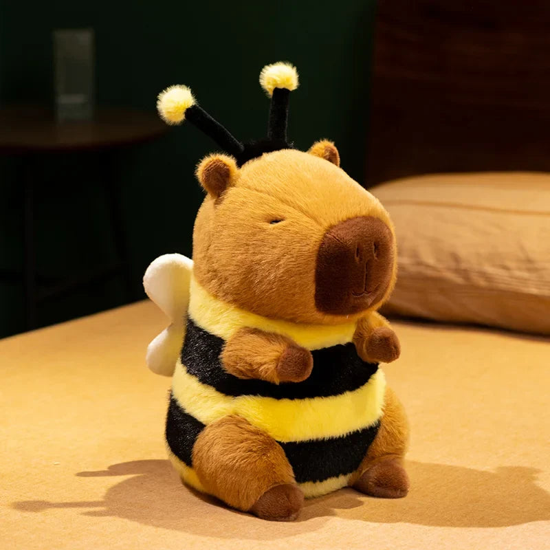 Bee Capybara Plush Toy – Cute Capybara with Bumblebee Costume Stuffed Animal