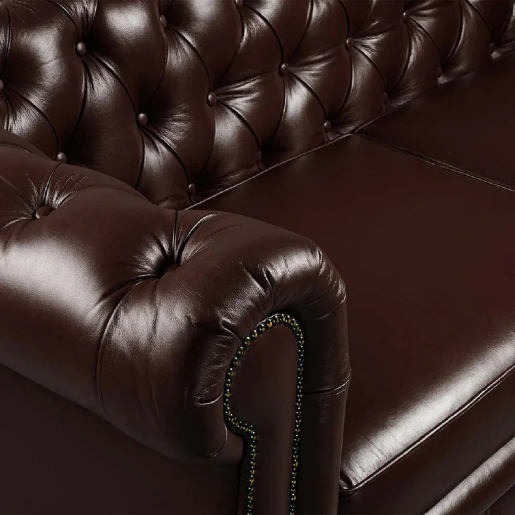 Bromley Top-Grain Leather Chesterfield Sofa
