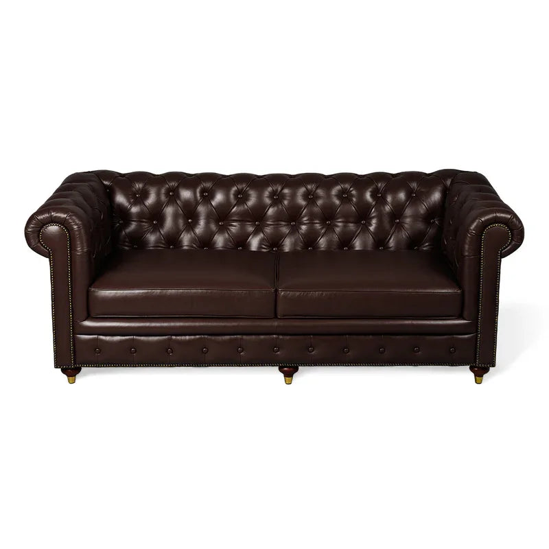 Bromley Top-Grain Leather Chesterfield Sofa