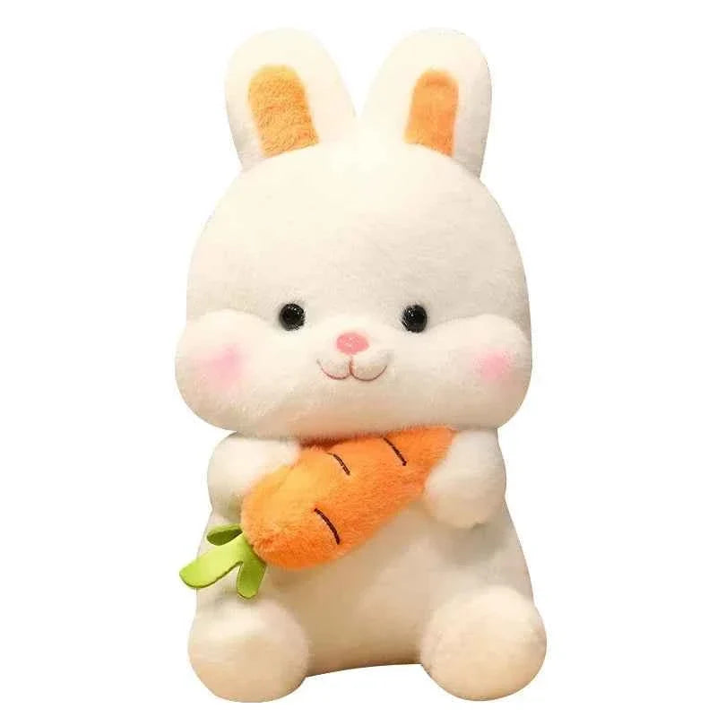 Kawaii Carrot Bunny Plush Toy – Cute Rabbit Stuffed Animal Pillow
