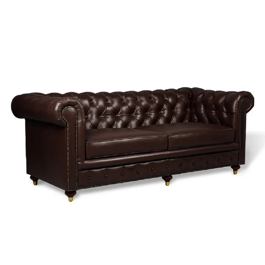Bromley Top-Grain Leather Chesterfield Sofa