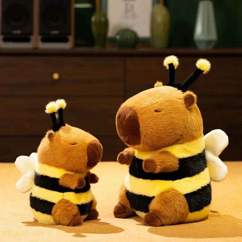 Bee Capybara Plush Toy – Cute Capybara with Bumblebee Costume Stuffed Animal