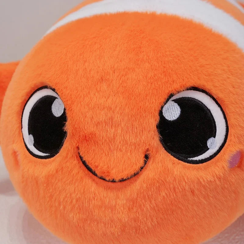 Kawaii Clown Fish Plush Toy – Cute Orange Fish Stuffed Animal Pillow