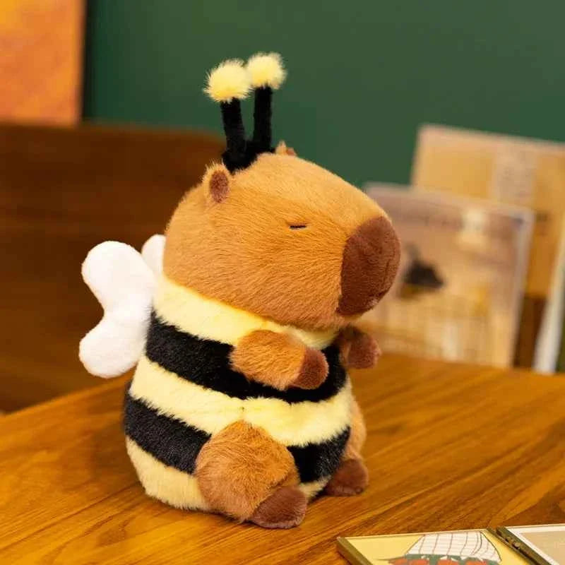 Bee Capybara Plush Toy – Cute Capybara with Bumblebee Costume Stuffed Animal