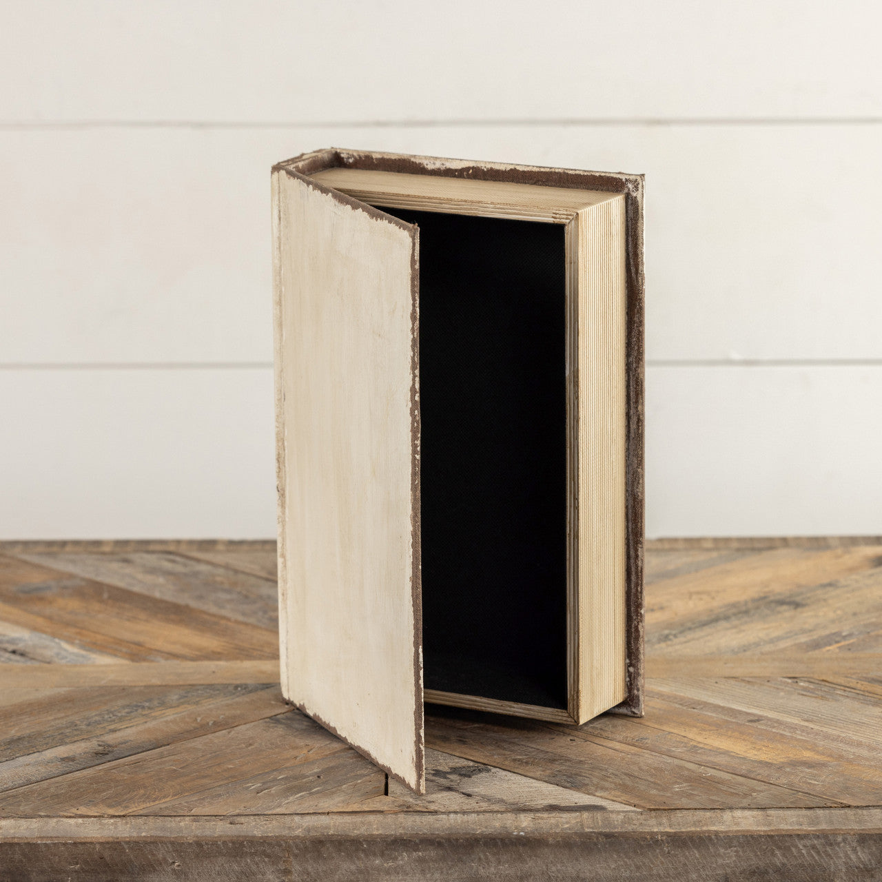 Vintage Book Box SH238425 Wood White 30.5 cm