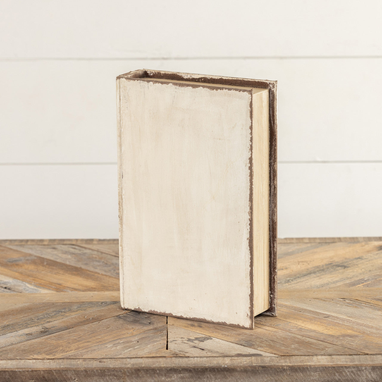 Vintage Book Box SH238425 Wood White 30.5 cm