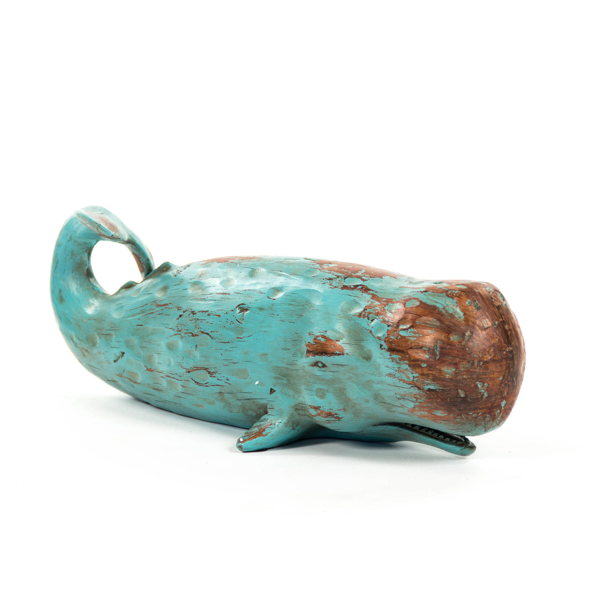 Aqua Drift Whale Sculpture 16 in