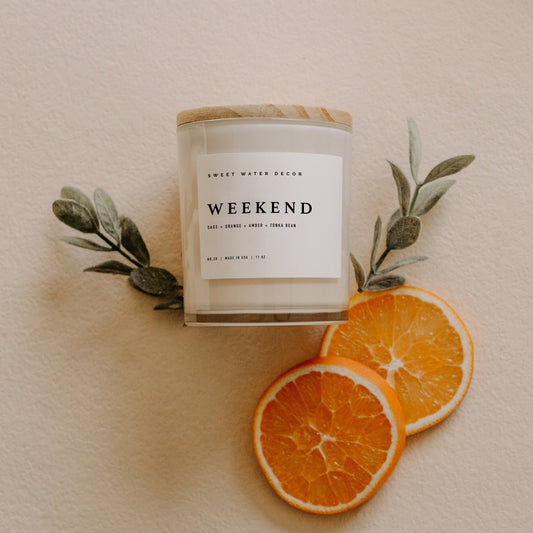 Candela di soia Weekend - Vaso bianco - 11 oz