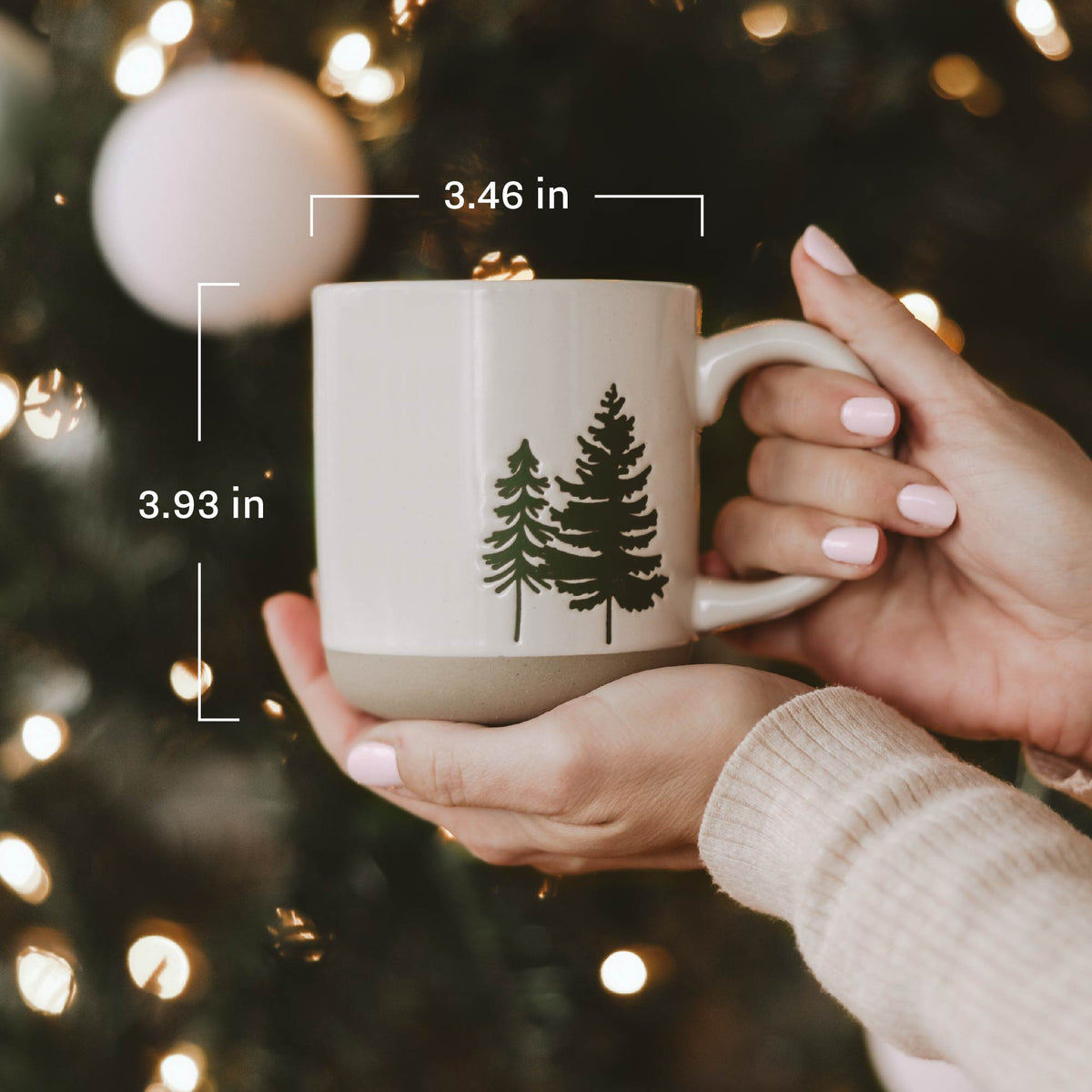 Green Fair Isle Sweater 14 oz Stoneware Coffee Mug