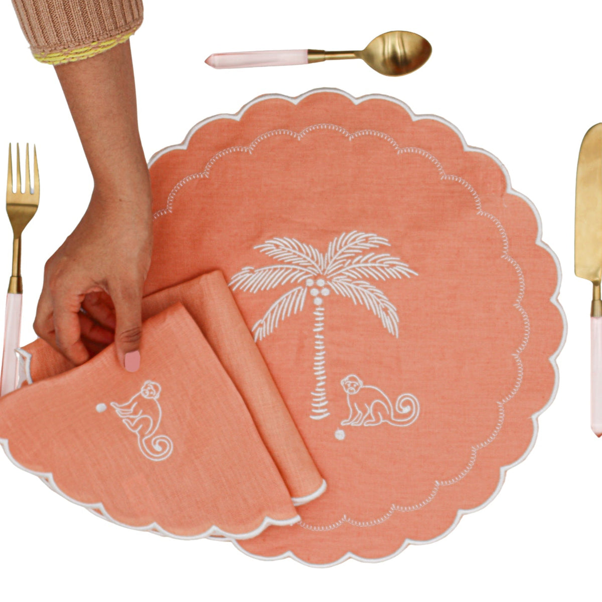 Dusky Rose Simia Linen Napkins – Set of 4