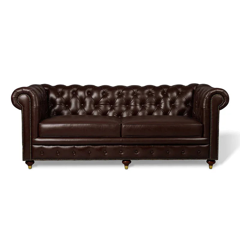 Bromley Top-Grain Leather Chesterfield Sofa