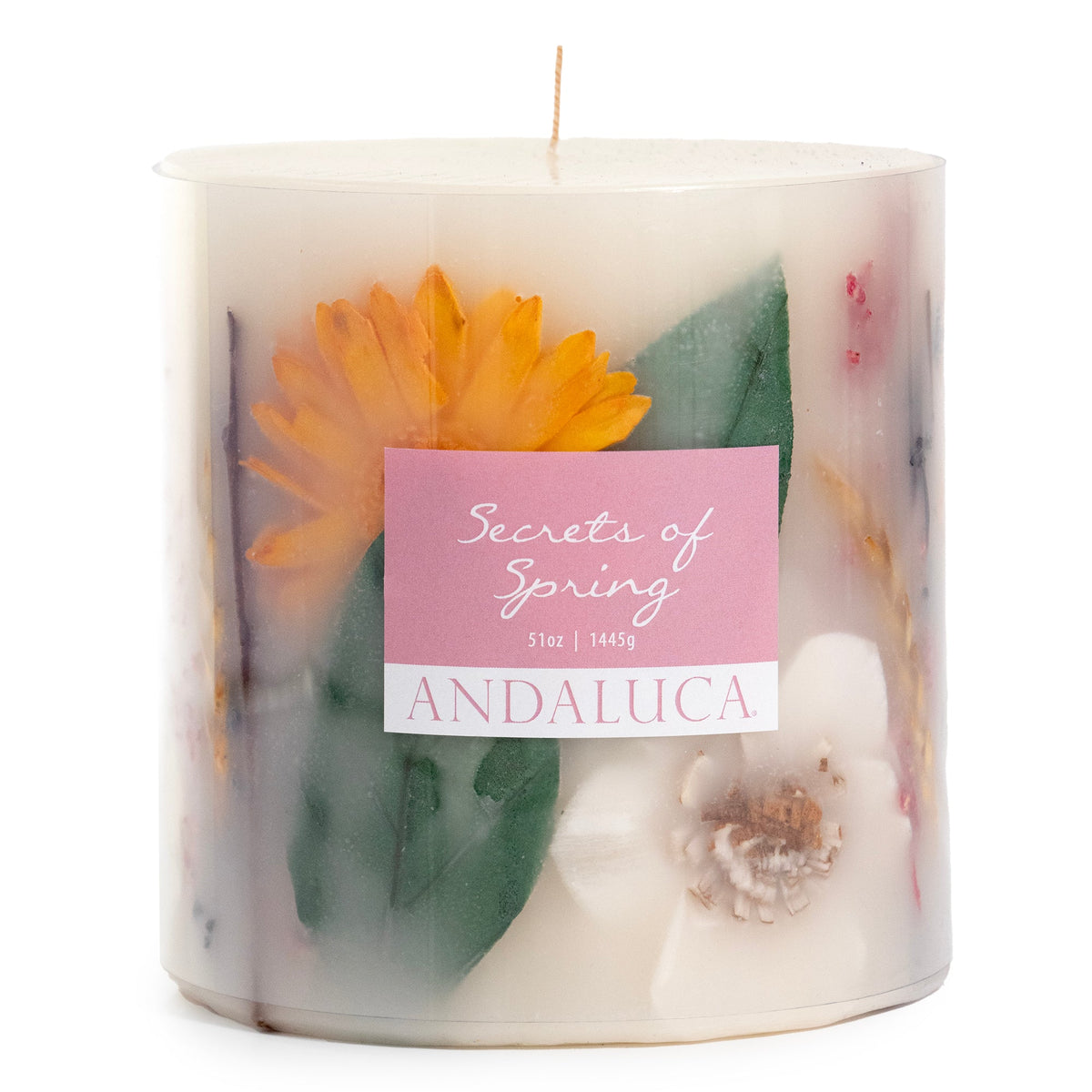 Secrets of Spring Botanical Pillar Candle