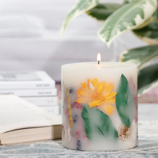 Secrets of Spring Botanical Pillar Candle