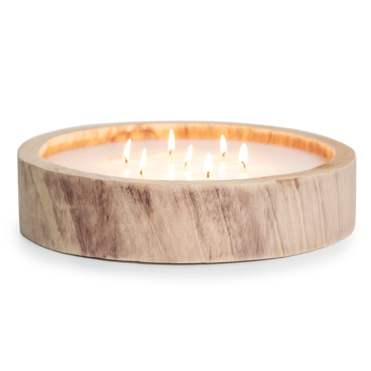 Paulownia Circular Wood Candle 13.5in