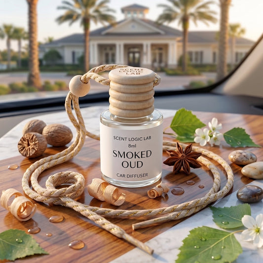 Diffuseur de voiture de luxe — Parfums naturels, rechargeable 8 ml, fragrance longue durée