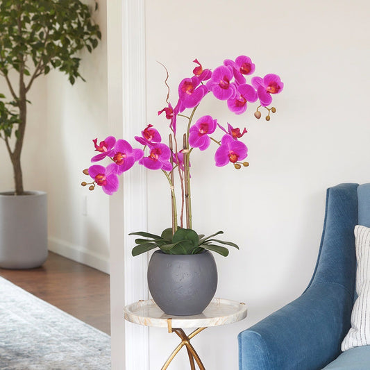 Artificial Pink Double Stem Orchid
