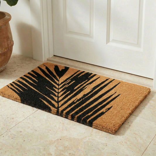 Summertime Palm Leaf Coir Doormat