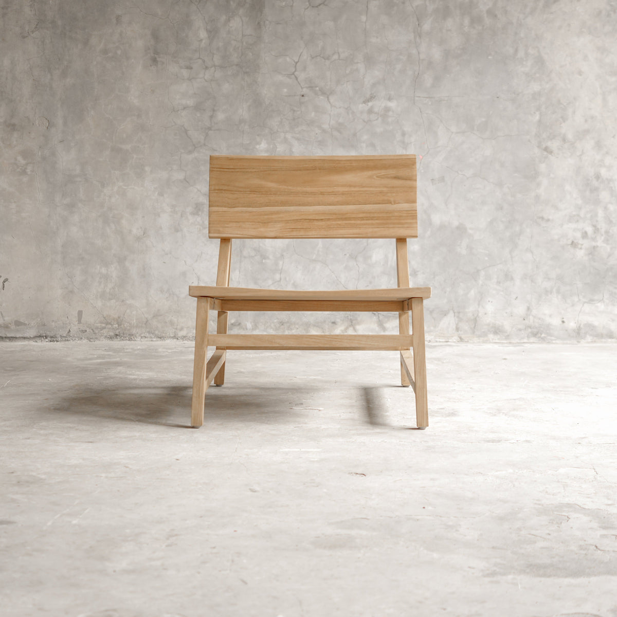 Suki Japandi Occasional Chair | Solid Teakwood Minimalist Accent Chai