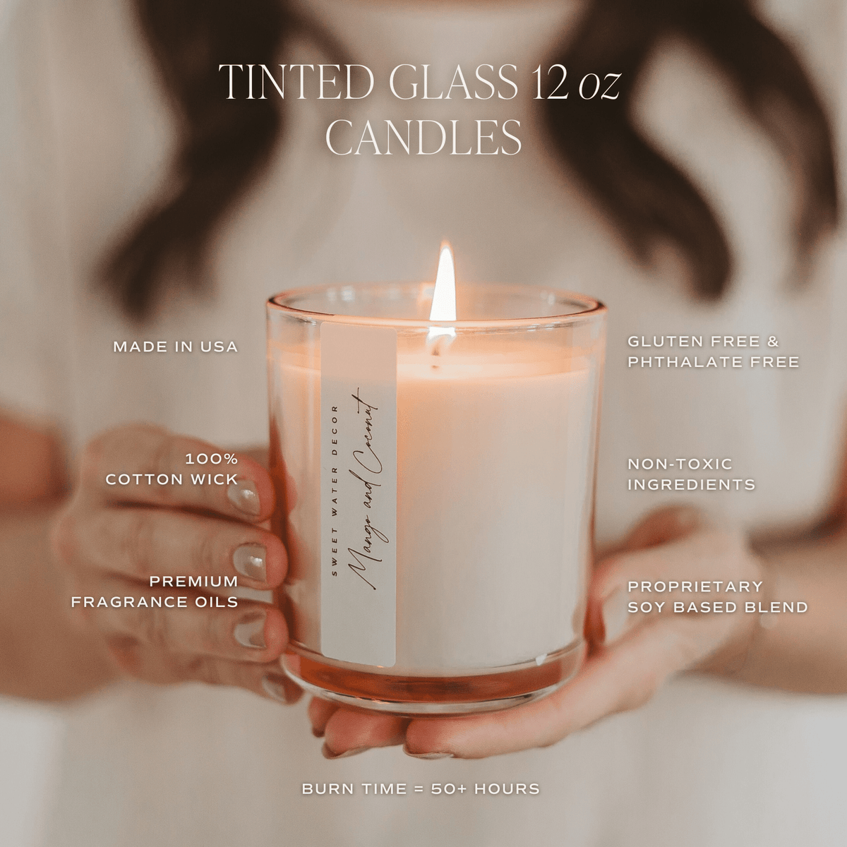 Cozy Season Soy Candle - Tinted Glass Jar - 12 oz