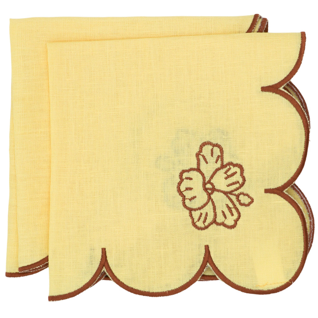 Tawny Marigold Linen Napkins – Set of 4