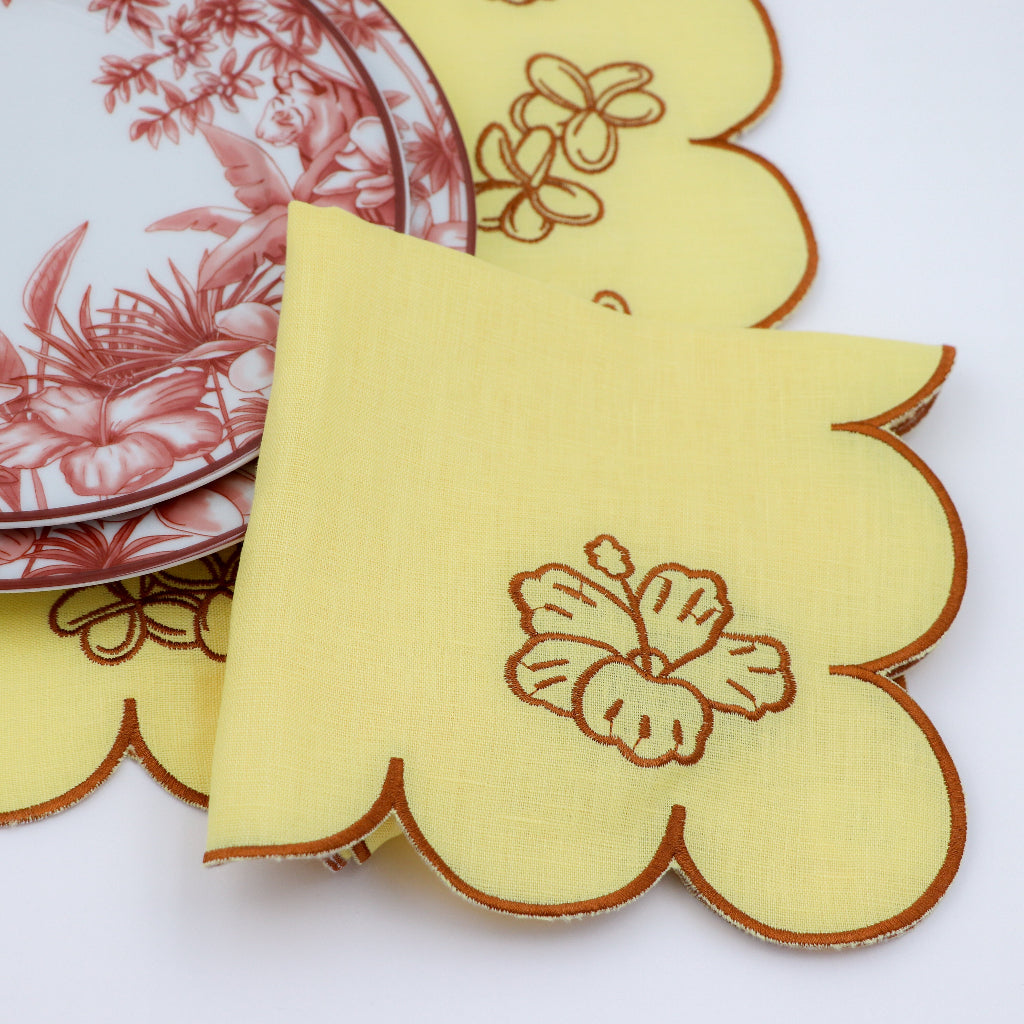 Tawny Marigold Linen Napkins – Set of 4