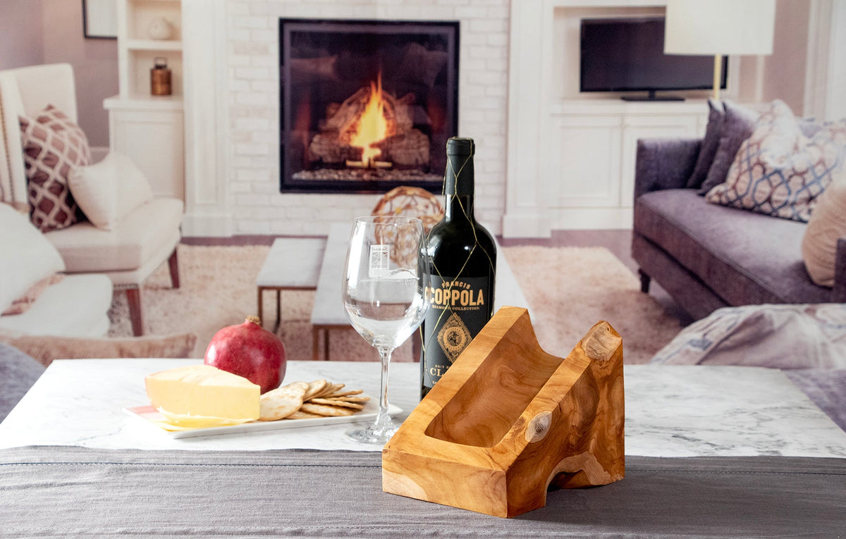 Teakwood Wine Bottle Holder