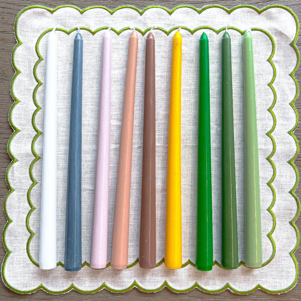 Teal Breeze Extra Tall Taper Candles – 24 Candles