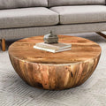 Verona Solid Wood Drum Coffee Table