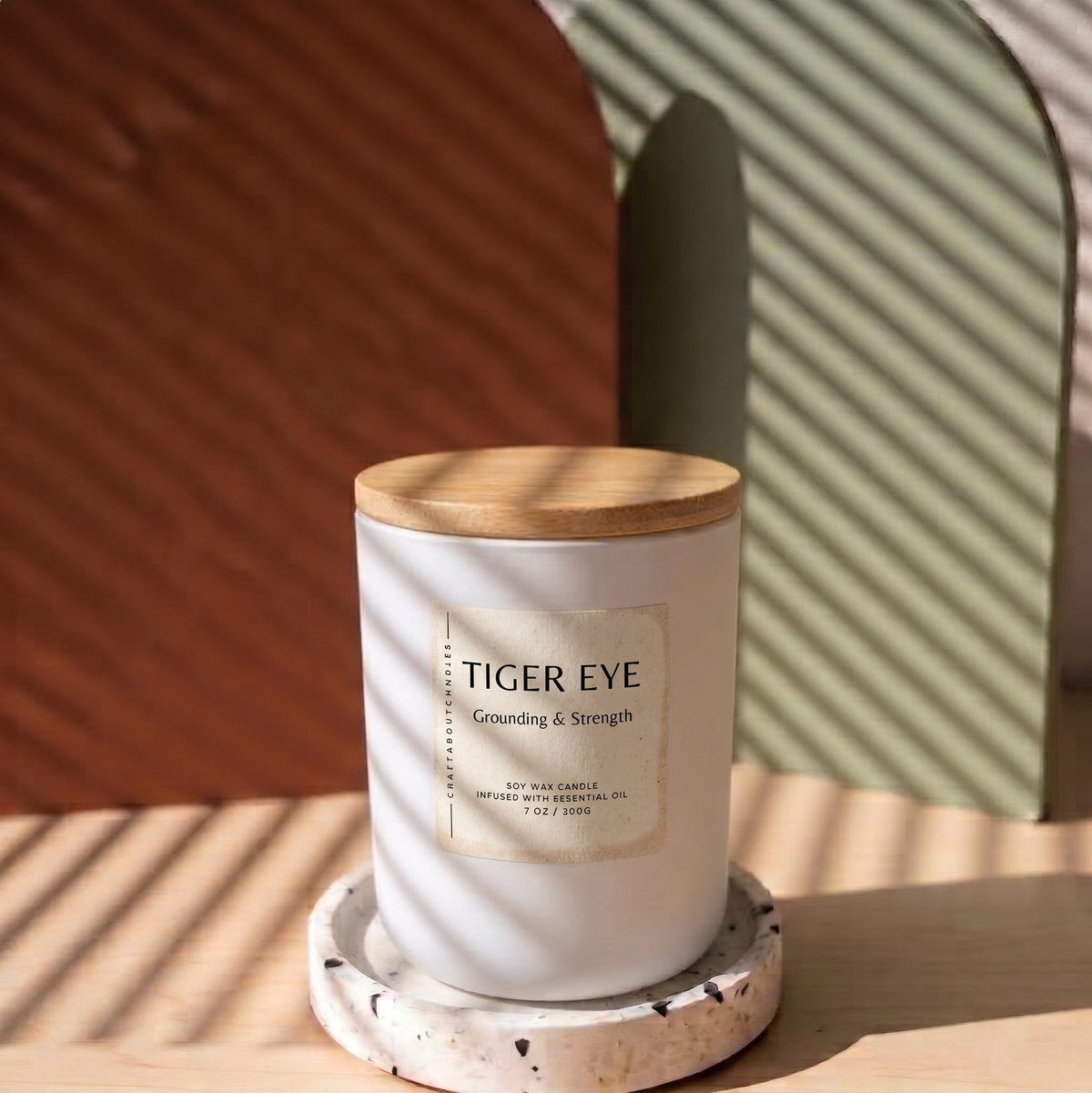 Bougie au soja cristal d'énergie | Choisissez votre pierre et votre parfum