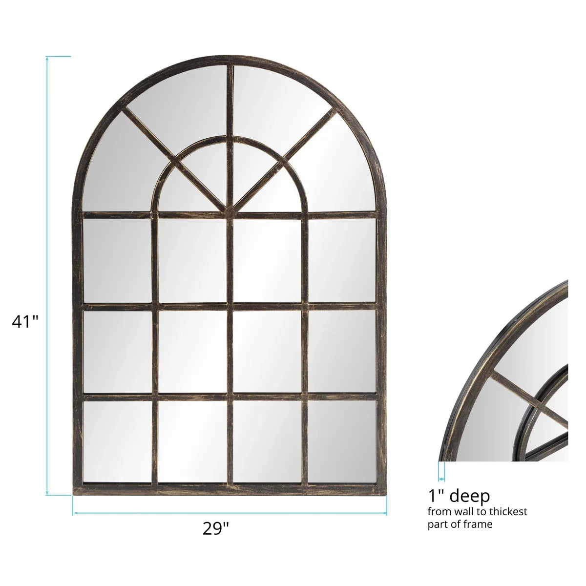 Verona Arch Metal Mirror
