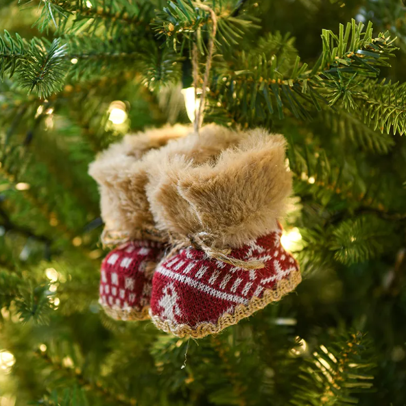 Cozy Nordic Christmas Mini Boot Ornaments